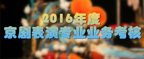 日逼的激情网站国家京剧院2016年度京剧表演专业业务考...